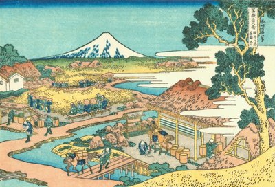 The Fuji Seen from the Tea Plantation at Katakura in Province Suruga by Katsushika Hokusai